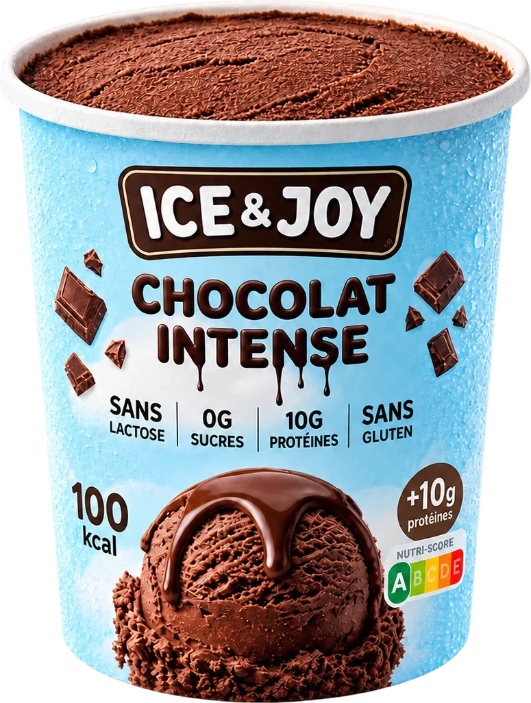 Pot ICE&JOY Chocolat intense ouvert